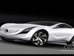 Mazda Kazamai Concept white sports